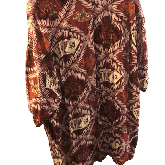 Vintage Big Dogs Hawaiian Shirt Big Dogs Play to Win Poker Hand Men’s XL - Picture 2 of 13